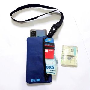 ( Bayar di Tempat) Sako Hanging Wallet RIGJHM Dompet Pria / Wanita Tas Hp Gantung Leher / Wallet Dompet Kartu Kekinian