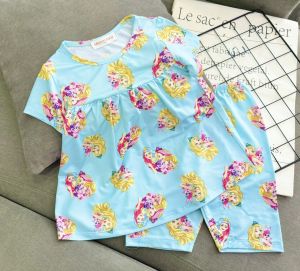 10-22kg đồ bộ babydoll mát cho bé gái thun thông hơi chất đẹp có lỗ nhỏ thoáng khí chất vải mềm mát 200