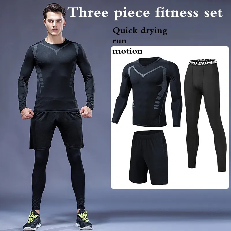 Men's sportswear suits gym running tight sports suit PRO