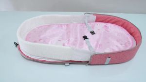 Baby Cot Baby Nest Bed For Baby Crib Baby Foldable Anti-Pressure Baby Bed with Mosquito Net and Cooling Mat Multi-Functional Bed Portable Baby Cot Baby Nest