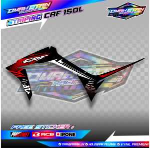 STRIPING VARIASI MOTOR HONDA CRF 150 L / STICKER LIST VARIASI MOTOR CRF 150 L