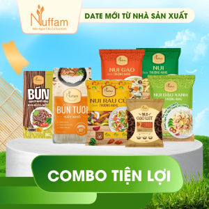 (Combo Tiện Lợi) Nui Ống Dài Vàng Nui Gạo Lứt Nui Rau QuảNui Đậu Xanh Nui Gạo Bún Tươi Sấy Khô Bún Gạo Lứt Huyết Rồng
