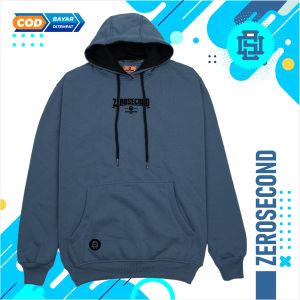 Zero.Second Sweater Hoodie Pria Autentic Logo Full warna Catton Flecee Gramasi 280S Permium Tebal Free STIKER