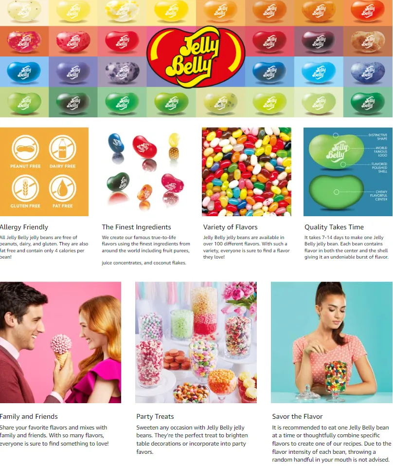 Jelly Belly 49 Assorted Flavors Jelly Beans - 1 Pound (16 Ounces)  Resealable Bag - Genuine, Official, Straight from the Source