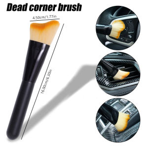 SEAMETAL Car Air Outlet Dashboard Detail Brush Long Handle Curved Soft Cleaning Brush Auto Accessories Dust Removal Cleaning Tool