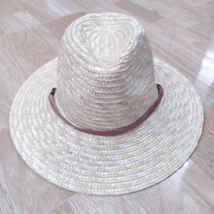 Mũ Cói Đan GAUCHO Dáng Cao Bồi Phối Dây Da Phong Cách Cottagecore