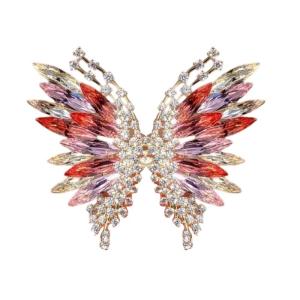 Butterfly Shaped Zircon Brooch For Formal Outfits Evening Wear Vintage Inspired Elegant Lapel Pin Accessories