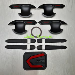 Paket Variasi Outer Pintu Handle Tank Cover Mobil Daihatsu Sigra Hitam Doff
