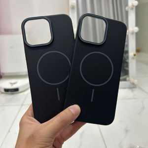 Ốp Lưng Mỏng Cứng Có Sạc Từ Tính Màu Trơn Đơn Giản Cho iPhone 11/12/13/14/15/16/17/18 Plus Pro Promax