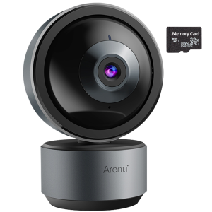 Arenti WiFi Video Doorbell Smart Intercom Doorbell 2K IP65 Waterproof Security Camera Rechargeable Battery Alarm Ring