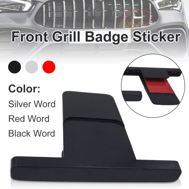 Mocha Leesa ABS Car Front Grill Badge Grille Emblem Sticker for Mercedes Benz AMG Logo W212 W213 W202 W211 W176 W210 W205 GLA GLC CLS GLK