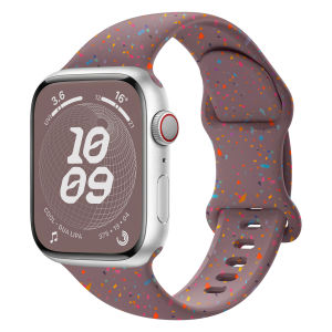 Silicone Strap for Apple Watch Series 9 45mm 41mm 42mm 38mm Women Men 44mm 40mm iWatch Ultra 49mm Series 9 8 7 6 5 4 3 Colorful Flecks Sport Band