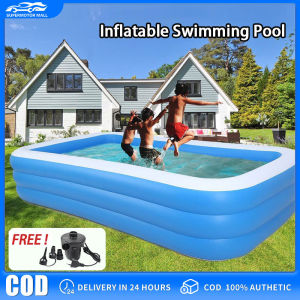 Swimming Diving Inflatable Pool Free Air Pump Swimming Pool for Kids and Adults Thickened 3 Layer