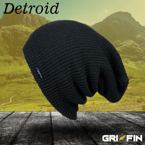 Topi Kupluk Rajut Dewasa Detroid Beanie Hat Pria Gunung Tebal Hangat