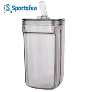 【New Arrival】 500ML Bus Shape Plastic Drinking Bottle with Movable Wheels & Strap Drinking Jug Leakproof for Home Travel School