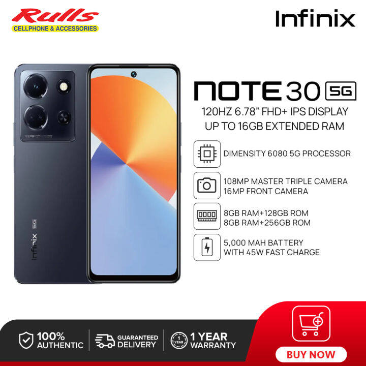 Infinix Note 30 5g Smartphone 8gb128gb 8gb256gb Dimensity 6080 5g 108mp Camera 120hz 