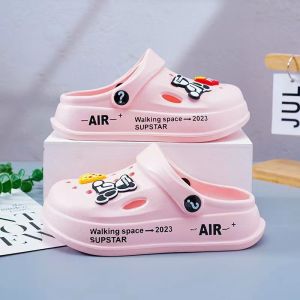 Cros Fashion Kids Sandals Boys And Girls Cartoon Hold Shoes Children Non-Slip Rubber Beach Slipper