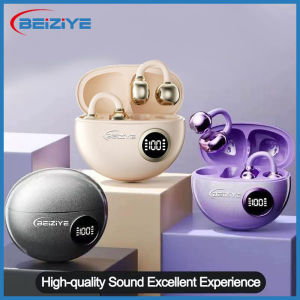 Ear Clip Bluetooth Headset TWS Earbuds Clip on earphones with Mic Noise Reduction For iPhone Samsung All Smart Phone