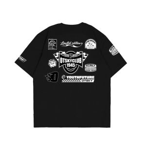 Otsky Kaos Pria Ft Race Black Cotton 24s