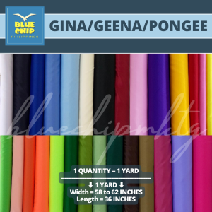 Gina Silk / Geena / Pongee Fabric Cloth Tela Textile (1 Quantity = 1 Yard)
