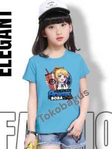 Printing DTF / Kaos Anak Usia 1 - 12 Tahun Printung DTF Digital Boba Anime