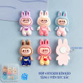 Charm Labubu Capybara Kuromi Trang Trí Mũ Bảo Hiểm, Ốp Lưng Sticker nổi. 