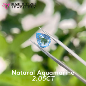 Natural Gemstone Aquamarine 2.05CT Pear Mix cut Aqua Blue from Brazil