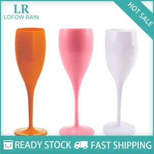 LF Wholesale✨Flash Sale ✨ Champagne Flutes e Plastic Wine es Dishwasher-safe White Champagne Restaurant Beer Whiskey Drinkware