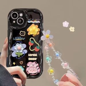 FOX Case Xiaomi Redmi 9A 9C 10 4G 10 2022 10A 12 12C Note 10 4G 10S 11 Pro 12 4G 12 Pro 4G Poco M5S Casing Wave Motif Little Bunny Nice Day Silicon Premium