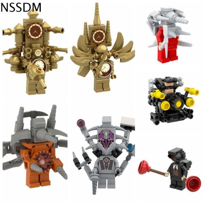 NSSDM Electric Drill Man Skibidi Toilet Bricks Dolls Titan Clock ...