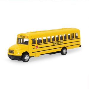 DIECAST Mainan Bus Sekolah SCHOOL BUS Koleksi Model Mainan Bis Anak Mobil Dekorasi Hadiah Pull Back Tarik Kembali