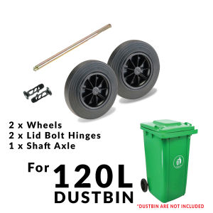 Replacement Parts ONLY for 120L 240L Dustbin Wheel Shaft Lid Hinge Bolt Recycle Waste Bin Spare Parts Roda Tong Sampah