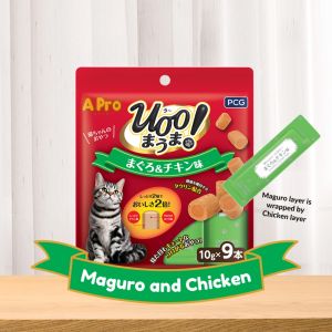 SmartHeart A Pro Mini Roll Cat Treats - Soft & Chewy [10g x 9 sachets] - 4 Real Chicken / Fish Taste