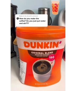 Dunkin’ Decaf Medium Roast Ground Coffee 1.13kg – Smooth & Low-Caffeine Brew