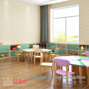 BIG & LONG SIZE 77x288cm Wallpaper Padded Velvet Brick 3D Wall Sticker Foam Self Adhesive Wall Decor Waterproof