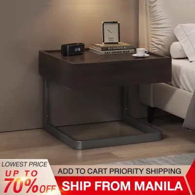 Baierdi Floating bedside table simple and modern light luxury bedroom easy bedside drawer cabinet Italian-style bedside storage shelf for home use