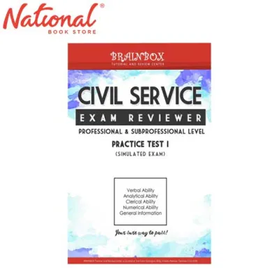 Brainbox Civil Service Exam Practice Test Paper - Trade Paperback - Reviewers