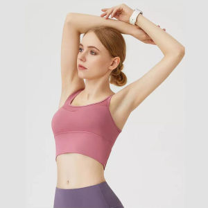 Luoke Women Sports Bras Professional high-intensity running fitness yoga women training shockproof sports bra mesh quick dry underwear