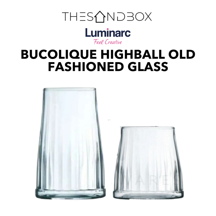 Luminarc Bucolique Highball Old Fashioned Glass Set of 6's [ Cocktail