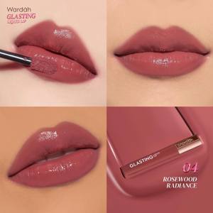 Wardah Glasting Liquid Lip Cream - Lipstik Cair Viral Wardah 19 Warna Latte Lacquer Blossom Veil