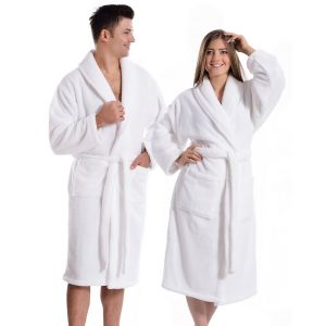 STARS 100% Cotton Velour Terry Bath Robe Hotel / Cotton Bathrobe / Jubah Mandi / 白色浴袍