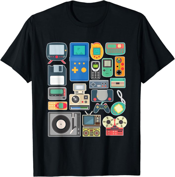 80s 90s Video Game Retro Vintage Classic Arcade T-Shirt Streetwear Men ...
