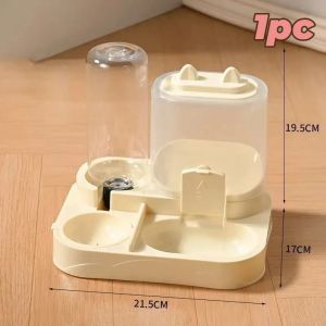 Bình Nước Cho Chó Mèo Kèm Hộp Thức Ăn Khô Khay Đựng Hạt Tự Động Cho Thú Cưng