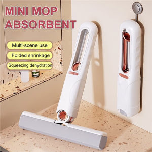 Mini Handheld Mop Sponge Mop Multifunctional Mini Mop Portable Mini Mop Small Wet Dry Dual Use Easy to Store Hidden Powerful Absorbent Mop Ceramic Drill Floor Cleaning Countertop Sponge Kitchen Water Absorption Car Desktop Glass Cleaning Toilet