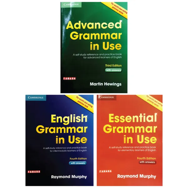 Fahasa - Combo Sách Hay Essential Grammar in Use + English Grammar in Use +  Advanced Grammar in Use (Bộ 3 cuốn)