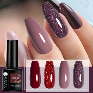UR SUGAR 4 Chiếc/Bộ Móng Gel Đánh Bóng UV Bộ Sơn Bóng Dài Màu Bền Bán Vĩnh Viễn Gel Hybrid Lấp Lánh Sơn Lót Phủ Ngâm Đèn LED UV Móng Làm Móng Nghệ Thuật Gel Nghệ Thuật Bộ Sơn Bóng Dài Bán Bộ Móng Hoàn Chỉnh