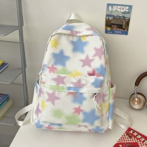 สไตล์เกาหลีใหม่ ความจุสูง หลายช่อง น้ำหนักเบา กระเป๋าเป้สะพายหลังนักเรียน กระเป๋าเป้สะพายหลังเดินทางสำหรับผู้หญิง