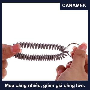 【CANAMEK】 10pcs đa năng co giãn dây đeo cổ tay keychain mùa xuân linh hoạt xoắn ốc đàn hồi ban nhạc vòng đeo tay vòng giữ chìa khóa cho phòng tắm hơi phòng tập thể dục thể thao ngoài trời tóc nhẫn