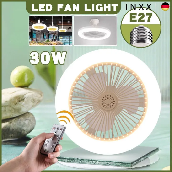 【5 years Warranty】Ceiling Fan With Light With Remote control 48W E27 ...