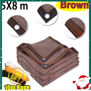 【Brown/Black】Anti UV Sun Block Net Makapal Waterproof Sun and Rain Shade Cloths Thicken Shade Cover